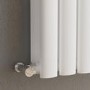 GRADE A1 - Sorrento White Horizontal Oval Designer Radiator 600x1593mm Double Panel 6478 BTU