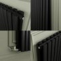 Sorrento Midnight Black Horizontal Oval Designer Radiator 800x1593mm Double Panel 6478 BTU