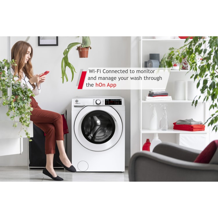 Refurbished Hoover H-Wash 500 HD4106AMC/1-80 Freestanding 10/6KG 1400 Spin Washer Dryer White