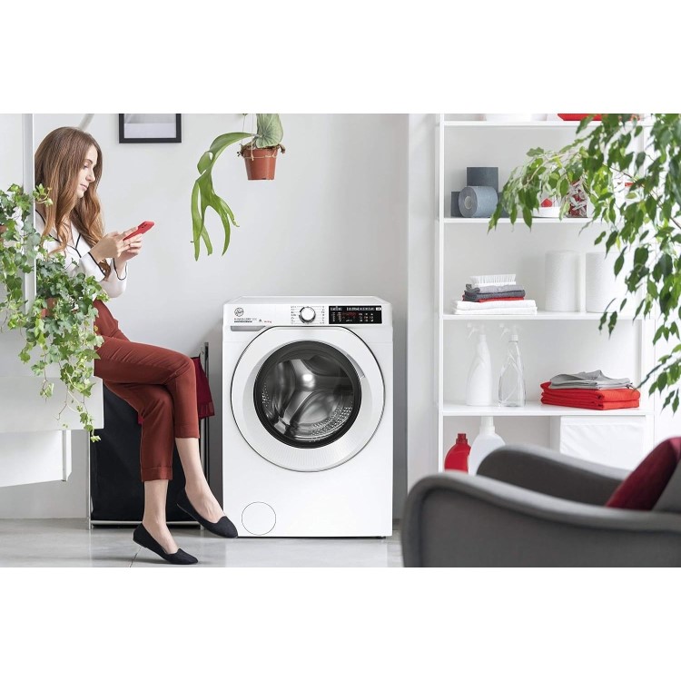 Refurbished Hoover H-Wash 500 HD4149AMC/1-80 Freestanding 14/9KG 1400 Spin Washer Dryer White
