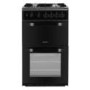 Refurbished Hotpoint HD5G00CCBK 50cm Double Cavity Gas Cooker Black