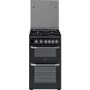 Hotpoint HD5G00CCBK 50cm Double Cavity Gas Cooker with Lid - Black
