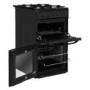 Refurbished Hotpoint HD5G00CCBK 50cm Double Cavity Gas Cooker Black