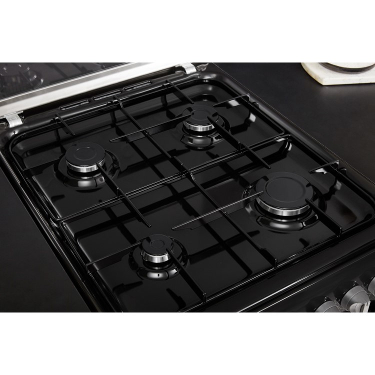 Hotpoint HD5G00CCBK 50cm Double Cavity Gas Cooker with Lid - Black