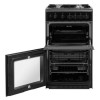 Refurbished Hotpoint HD5G00CCBK 50cm Double Cavity Gas Cooker Black
