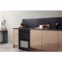 Refurbished Hotpoint HD5G00CCBK 50cm Double Cavity Gas Cooker Black