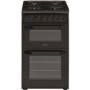 GRADE A3 - Hotpoint HD5G00KCB 50cm twin cavity Gas Cooker - Black
