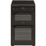 Refurbished Hotpoint HD5V93CCB 50cm Double Oven Electric Cooker With Ceramic Hob Black