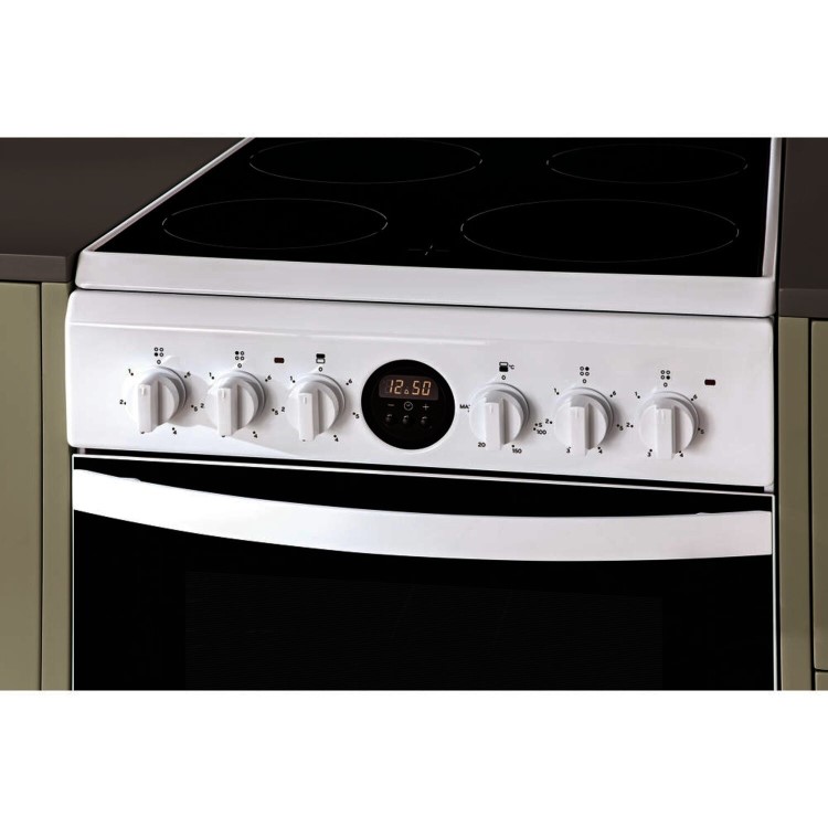 Refurbished Hotpoint HD5V93CCW 50cm Electric Cooker With Ceramic Hob