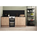 Refurbished Hotpoint HD5V93CCW 50cm Double Oven Electric Cooker with Ceramic Hob White