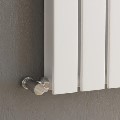 Riace White Horizontal Flat Designer Radiator 600x408mm Double Panel 1542 BTU