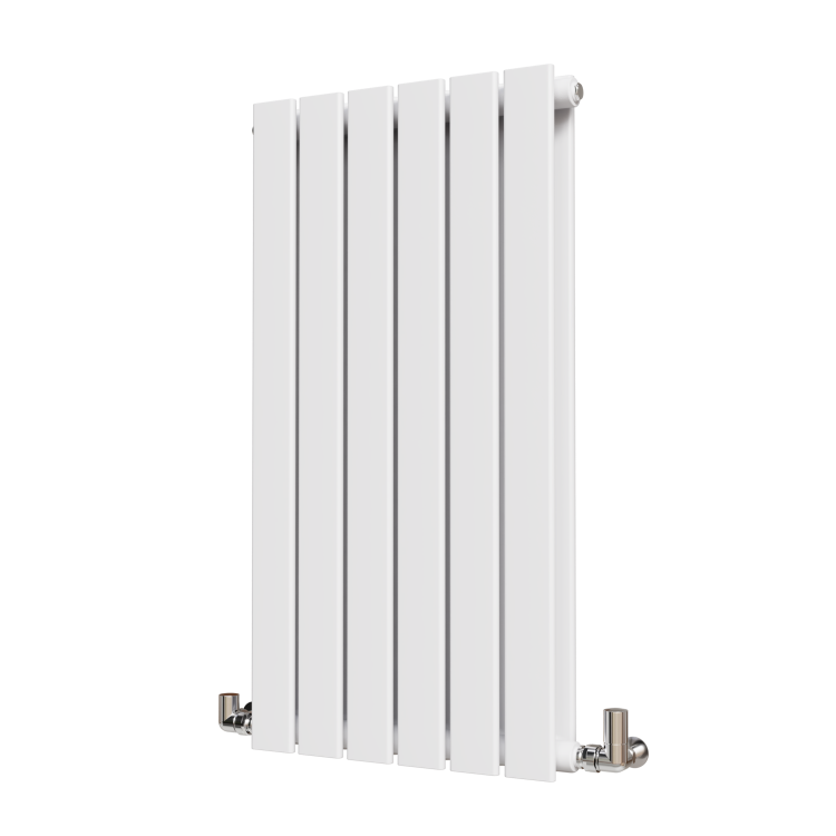 Riace White Horizontal Flat Designer Radiator 800x408mm Double Panel 1542 BTU