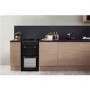 Refurbished Hotpoint HD5G00CCBK 50cm Double Cavity Gas Cooker Black