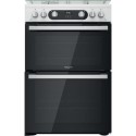 HD67G02CCW Hotpoint 60cm Gas Cooker with Lid - White