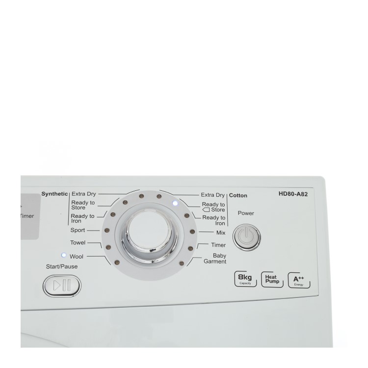 Haier HD80-A82 8kg A++ Freestanding Heat Pump Condenser Tumble Dryer White