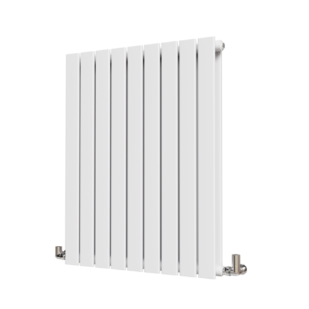 Riace White Horizontal Flat Designer Radiator 800x612mm Double Panel 2313 BTU