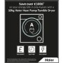 Refurbished Haier Series 5 HD90-A2959S Freestanding Heat Pump 9KG Tumble Dryer Graphite