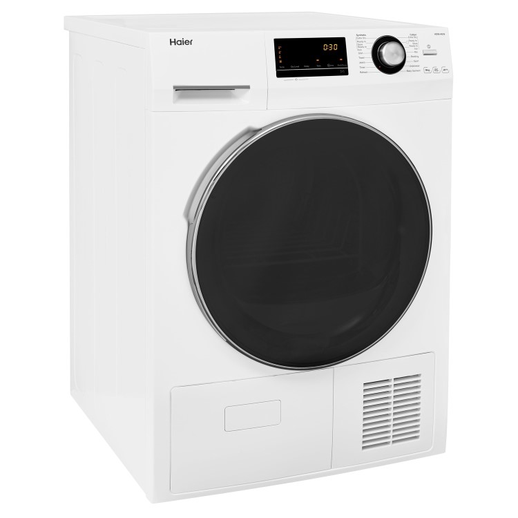 Refurbished Haier HD90-A636 Freestanding Heat Pump 9KG Tumble Dryer White