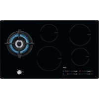 AEG 88cm Hybrid 4 Zone Induction Hob with Gas Wok Burner AEG 88cm Hybrid 4 Zone Induction Hob with Gas Wok Burner