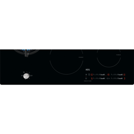 aeg hd955100nb mixed induction hob with gas burner