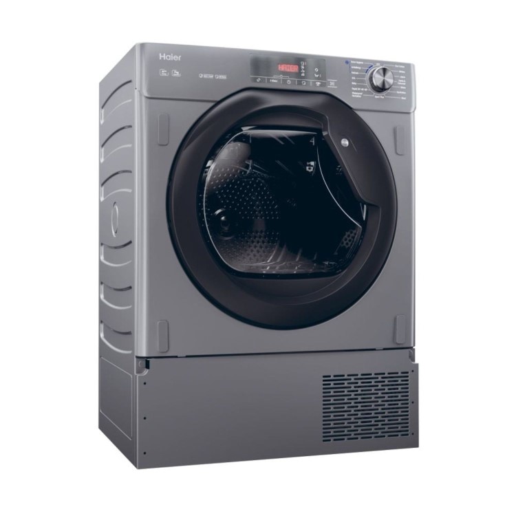 Refurbished Haier Series 4 HDB4H7A2TBERX80 Integrated Heat Pump 7KG Tumble Dryer Graphite