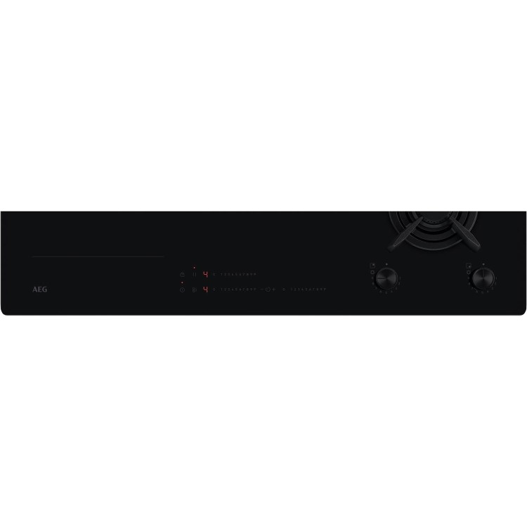 Refurbished AEG 8000 Series HDB95623NB 90cm Dual Fuel 2 Induction Zones and 2 Burner Gas Hob