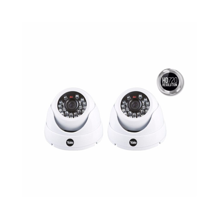 Yale HD 720p Dome Camera Pack with 20m Night Vision - 2 Pack
