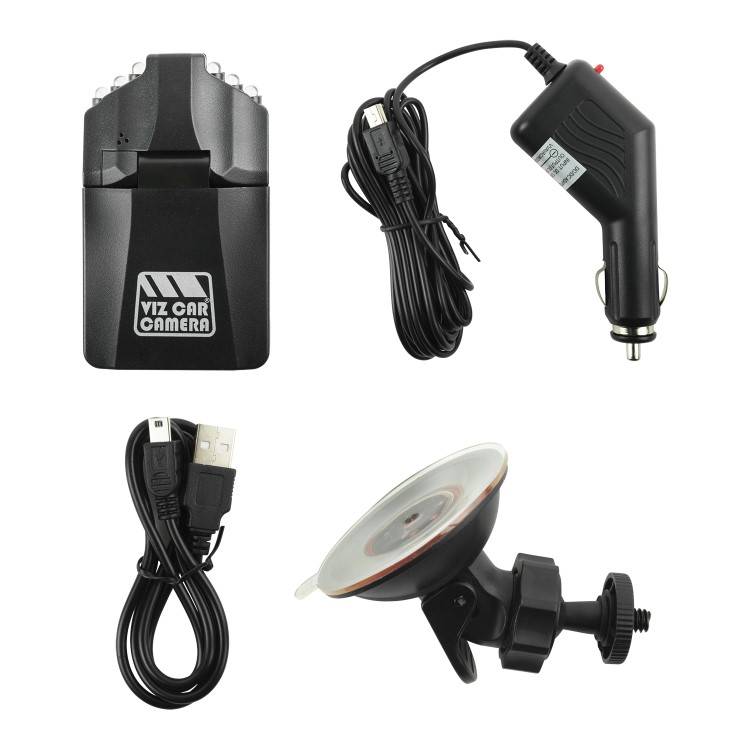 VIZ 720p HD car dashboard camera with  wide angle 2.5 Inch  colour screen