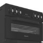 Hotpoint 60cm Dual Fuel Cooker - Black