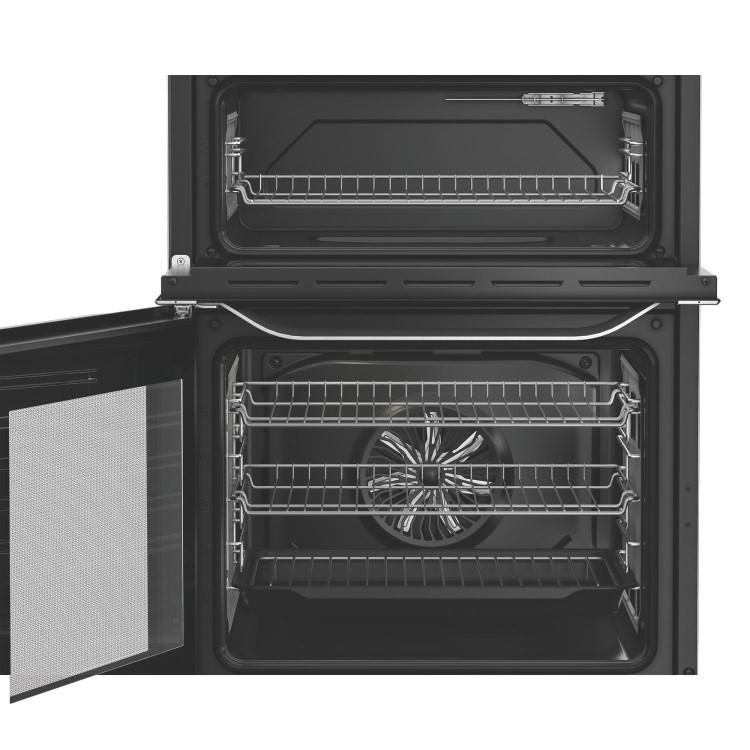 Hotpoint 60cm Dual Fuel Cooker - Stainless steel