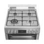 Hotpoint 60cm Dual Fuel Cooker - Stainless steel