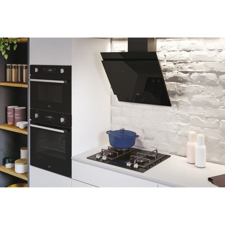 Hoover 60cm Angled Cooker Hood - Black