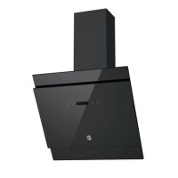 Hoover 60cm Angled Glass Canopy Cooker Hood - Black
