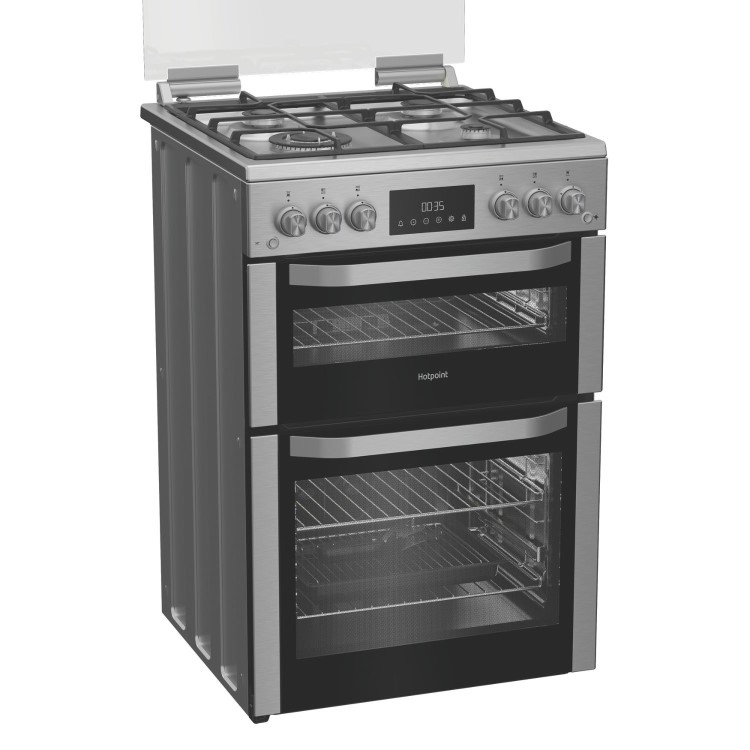 Hotpoint 60cm Gas Cooker - Stainless steel