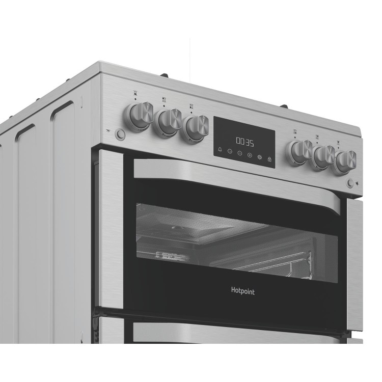 Hotpoint 60cm Gas Cooker - Stainless steel