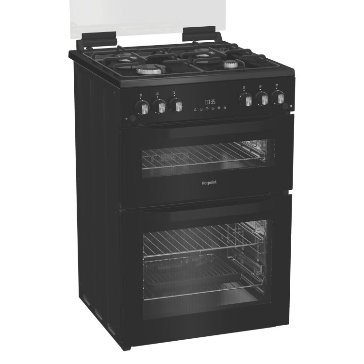 Hotpoint 60cm Gas Cooker - Black