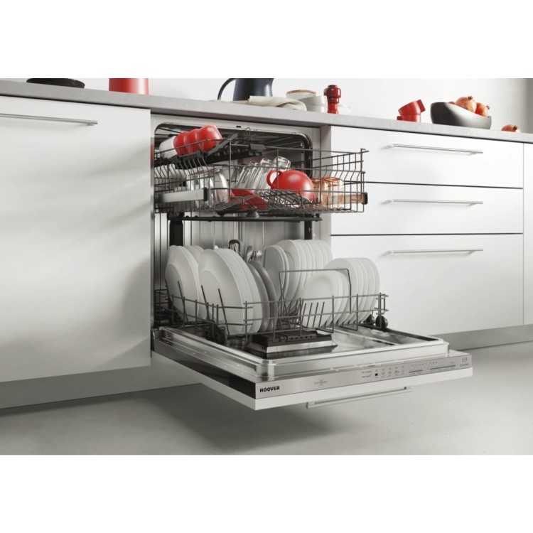 Hoover Dynamic Integrated Dishwasher - Silver Control Panel