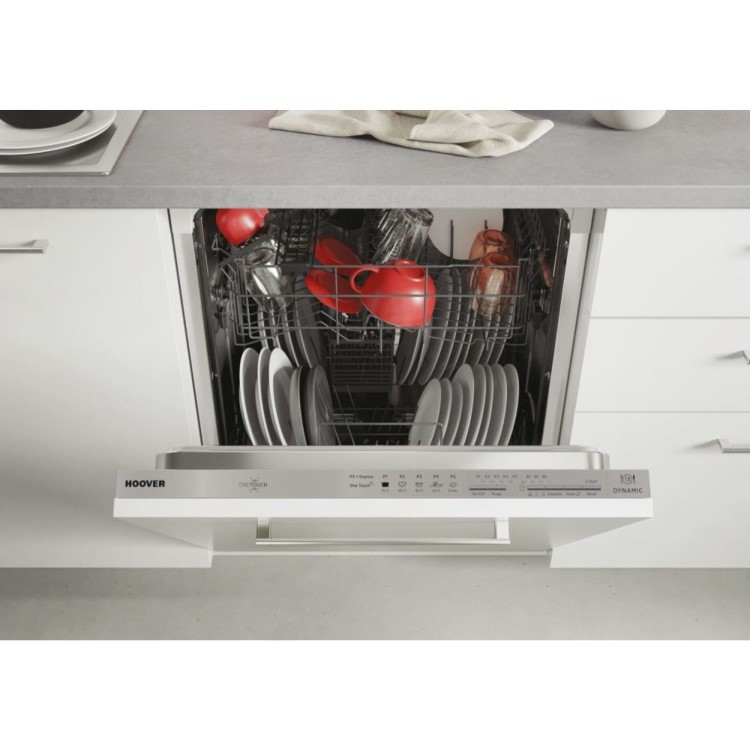 Hoover Dynamic Integrated Dishwasher - Silver Control Panel