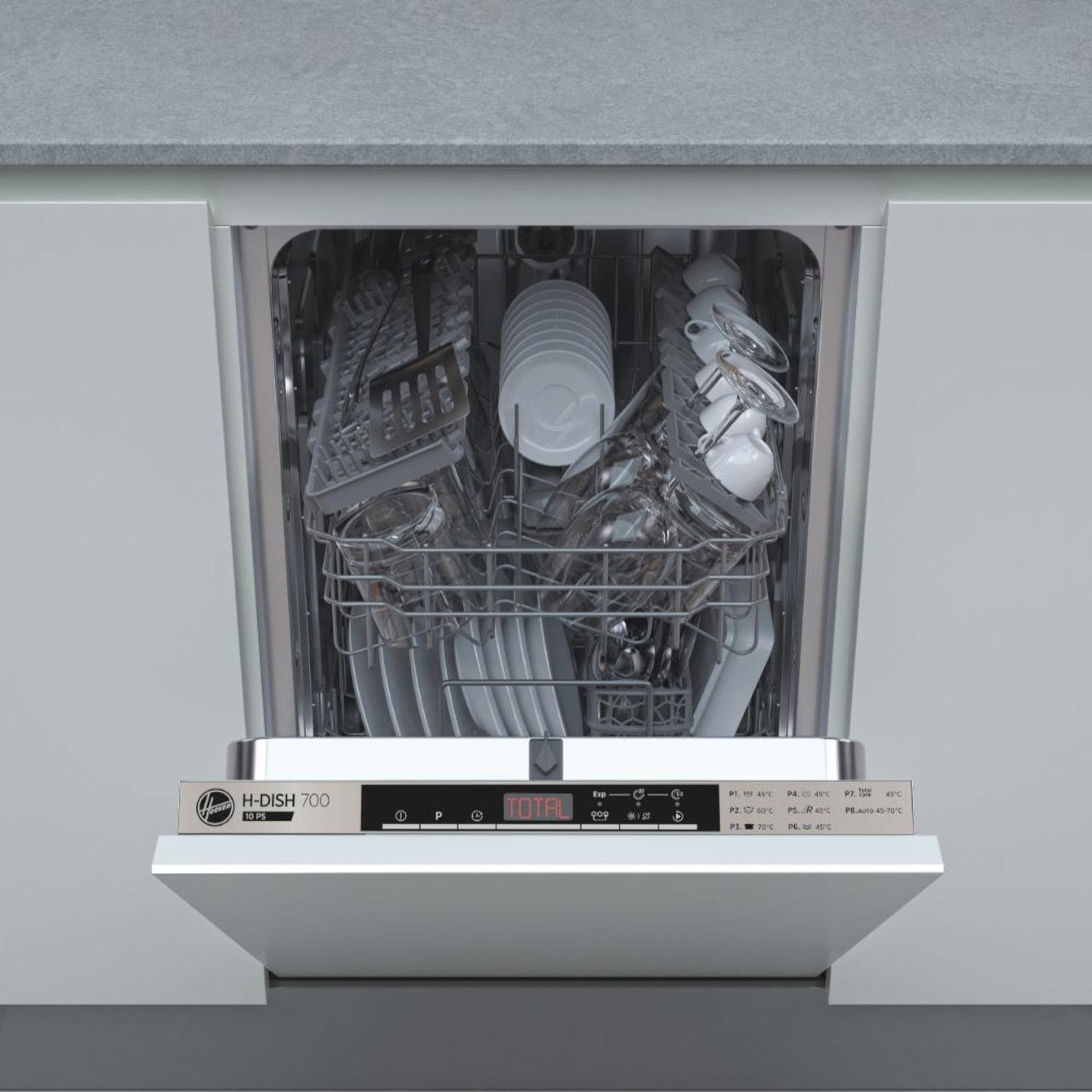 Hoover HDIH2T1047-80 H-Dish 10 Place Settings Fully Integrated Slimline Dishwasher