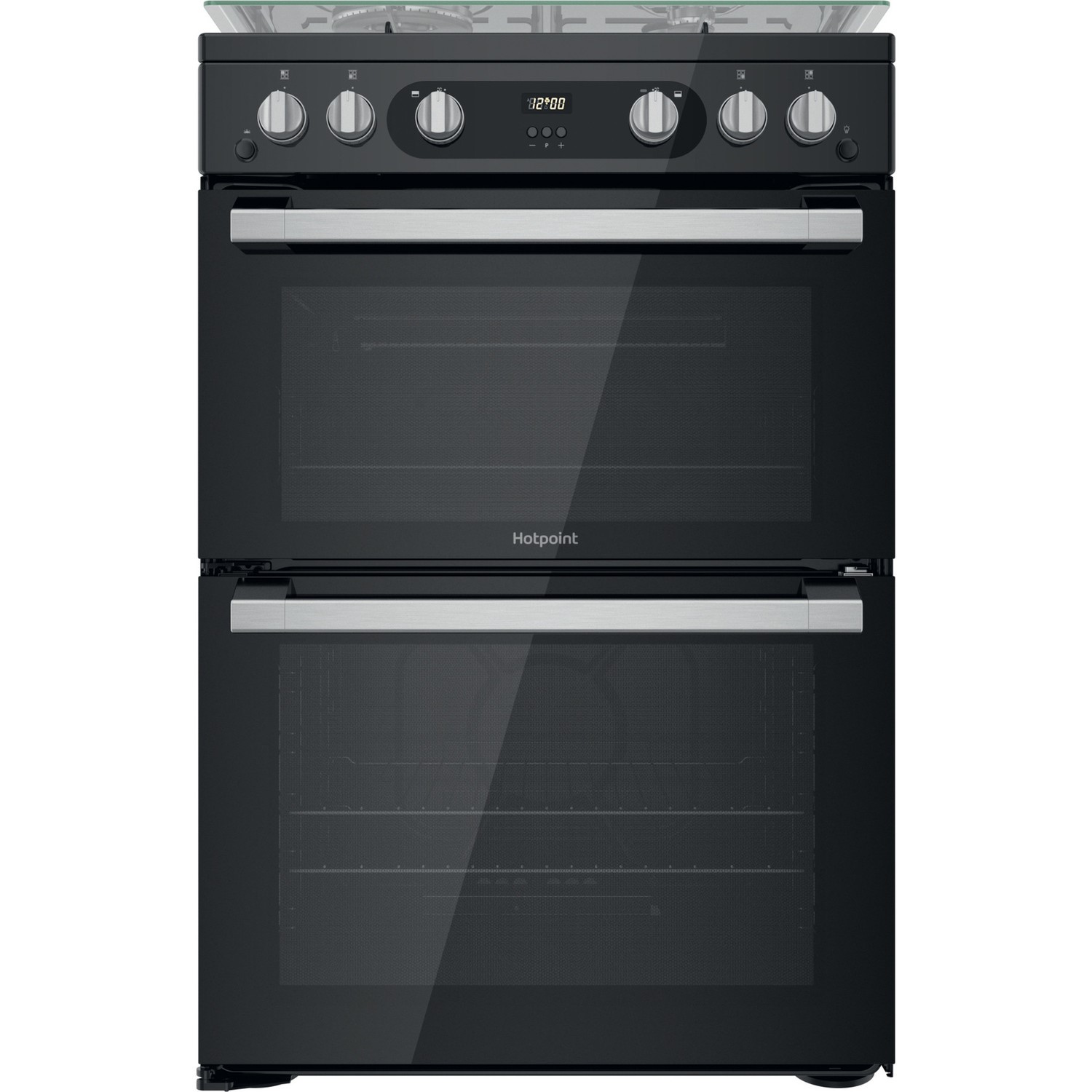 Hotpoint 60cm Double Oven Gas Cooker - Anthracite