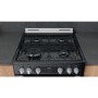Refurbished Hotpoint HDM67G0C2CB 60cm Double Oven Gas Cooker