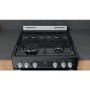 Hotpoint 60cm Double Oven Gas Cooker - Black