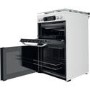 Refurbished Hotpoint HDM67G0CCW 60cm Double Oven Gas Cooker White