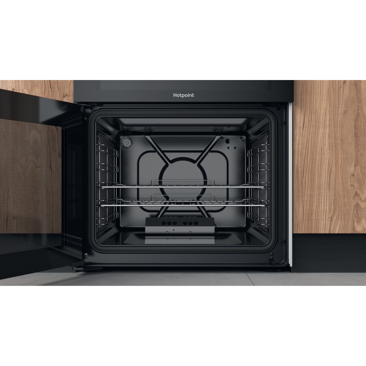 Refurbished Hotpoint HDM67G0CCW 60cm Double Oven Gas Cooker White