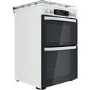 Refurbished Hotpoint HDM67G0CCW 60cm Double Oven Gas Cooker White
