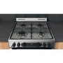 Refurbished Hotpoint HDM67G0CCX 60cm Double Oven Gas Cooker with Assisted Cleaning & Lid Stainless Steel