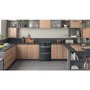Refurbished Hotpoint HDM67G9C2CB 60cm Double Oven Dual Fuel Cooker with Assisted Cleaning Black