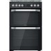 Refurbished Hotpoint HDM67G9C2CB 60cm Double Oven Dual Fuel Cooker with Assisted Cleaning Black