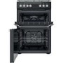 Refurbished Hotpoint HDM67G9C2CB 60cm Double Oven Dual Fuel Cooker with Assisted Cleaning Black