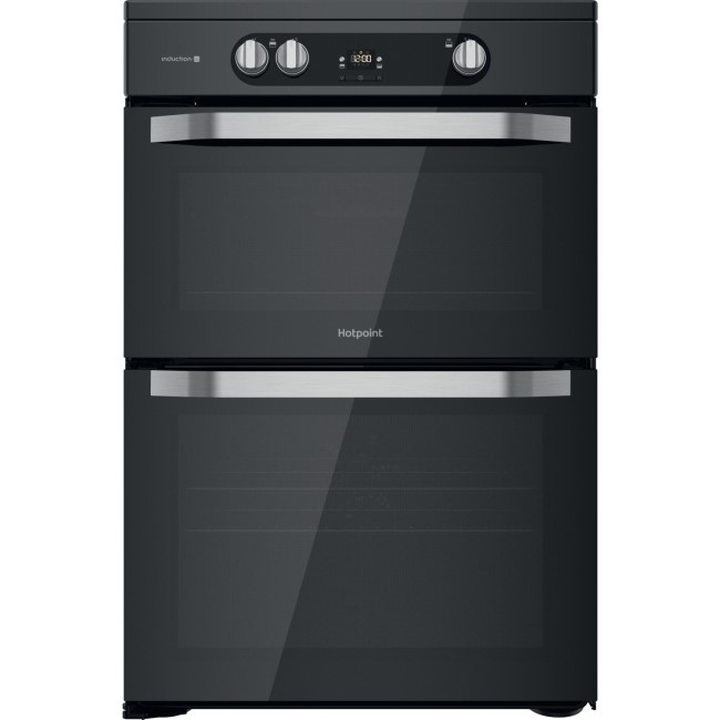 Refurbished Hotpoint HDM67I9H2CB 60cm Double Oven Induction Electric Cooker Black